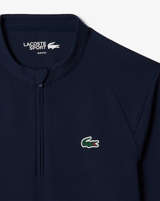 반집업 디자인의 슬림핏 스웻셔츠