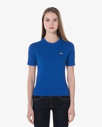 케이블 반팔 크루넥