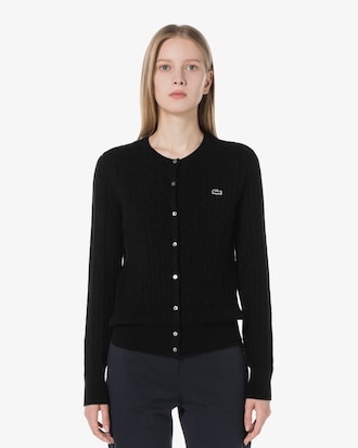 케이블 크루넥 가디건