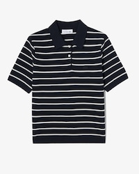 스트라이프 스웨터 폴로 셔츠