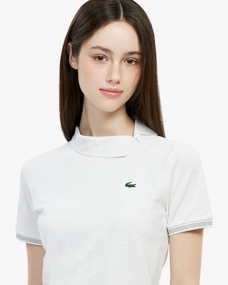 테니스 대각선 지퍼 카라 폴로 셔츠