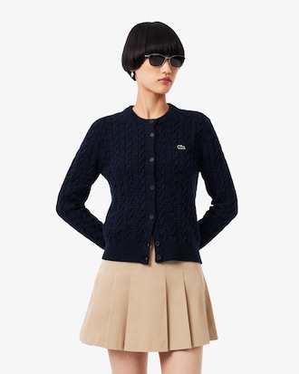 울코튼 케이블 가디건