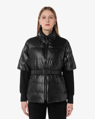 기능성 반팔 다운 점퍼