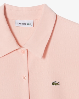 밑단 플리츠 반팔 폴로 드레스