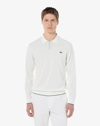 컬러티핑 긴팔 폴로 스웨터