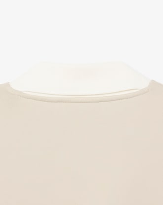 여성 샤이니 더블페이스 크롭 스웻셔츠