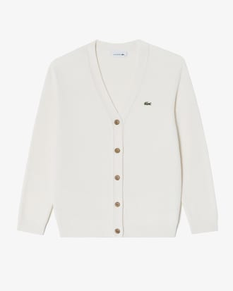 방모 브이넥 가디건