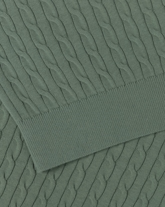 케이블 반팔 스웨터 폴로 셔츠