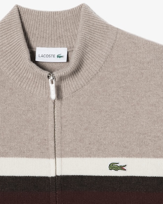 하이넥 컬러블럭 가디건