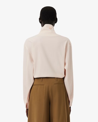 울 블렌드 하이 플랩 칼라 오버사이즈 셔츠