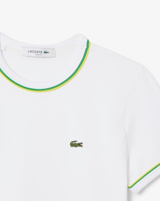 더블 파이핑 슬림핏 저지 티셔츠