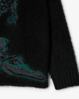 유니섹스 오버사이즈 빅 크록 인타르시아 스웨터