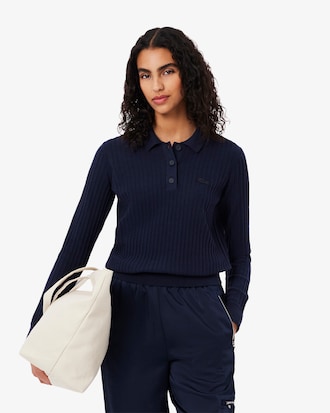 울코튼 긴팔 폴로 스웨터