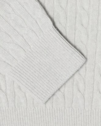 케이블 하프짚업 스웨터