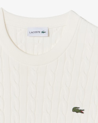 케이블 긴팔 크루넥 풀오버