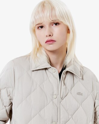 다이아퀼팅 경량 카라 다운