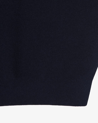 반팔 립조직 연사 크루넥 풀오버