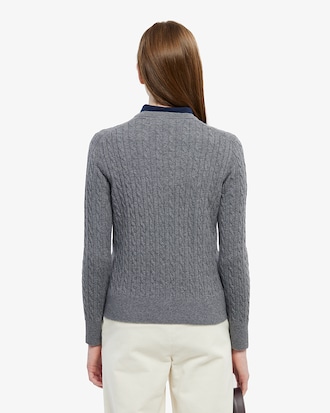 케이블 크루넥 가디건