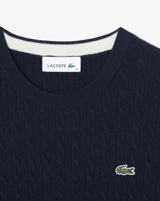 케이블 크루넥 스웨터