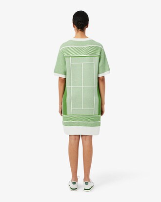 자카드 그래픽 드레스