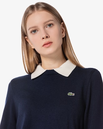 카라 탈부착 크루넥 스웨터