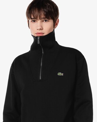 반집업 와이드 카라 스웻셔츠