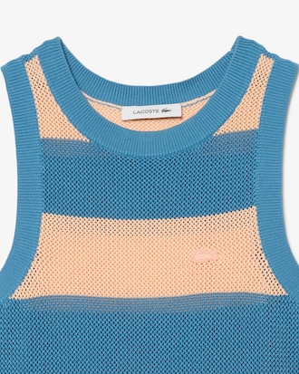 스트라이프 슬리브리스 원피스