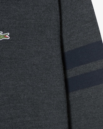 크루넥 소매팁 가디건