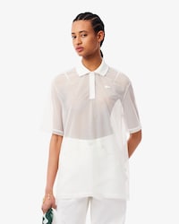 오버사이즈 메시 롱슬리브 폴로 셔츠