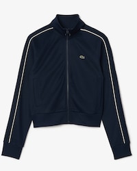 파이핑 디테일 인터록 짚업 스웻셔츠