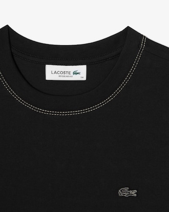 스티치 포인트 톤온톤 크록 반팔 티셔츠