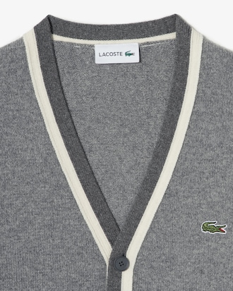 브이넥 방모 가디건