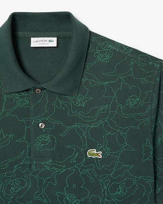 플라워 자카드 반팔 폴로