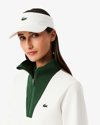 컬러 배색 반집업 스웻셔츠