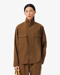 라이트 울 하이 플랩 칼라 롱슬리브 셔츠