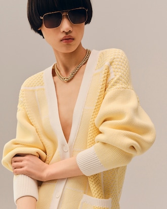 테니스 코트 자카드 가디건