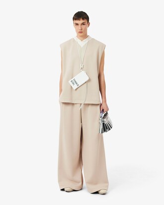 유니섹스 더블페이스 루즈핏 브이넥 스웻셔츠