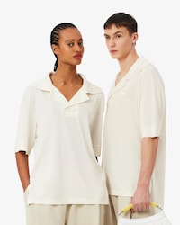 유니섹스 실크 피케 오버사이즈 폴로