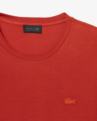 남성 실크 피케 슬림 크루넥 티셔츠