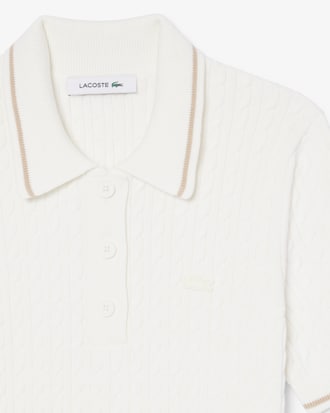 티핑 케이블 스웨터 폴로 셔츠