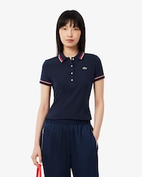 컬러티핑 슬림핏 저지 폴로셔츠