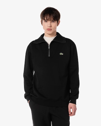 반집업 와이드 카라 스웻셔츠