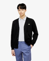 피케 V넥 가디건