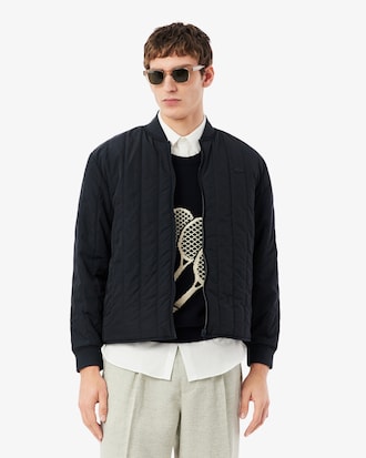 세로 퀄팅 블루종