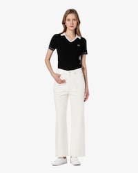 세미와이드 데님라이크 팬츠