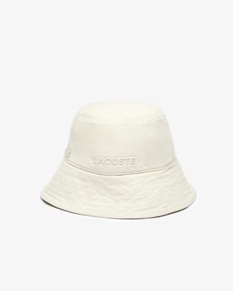 면 소재의 라코스테 레터링 페도라 버킷햇