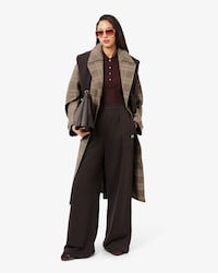 릴랙스핏 체크 트렌치코트