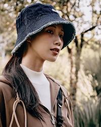 코튼 빈티지 컷팅 버킷햇