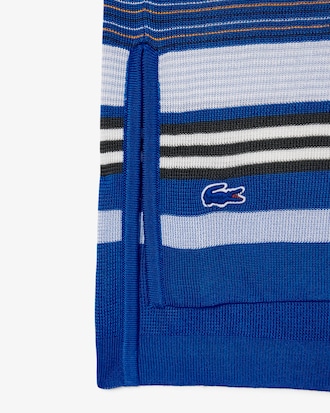 샤이니 멀티 스트라이프 오버사이즈 니트 폴로