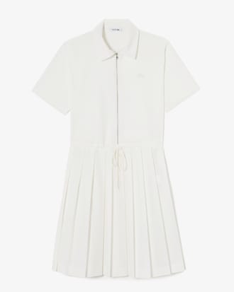 카라 반팔 우븐 드레스